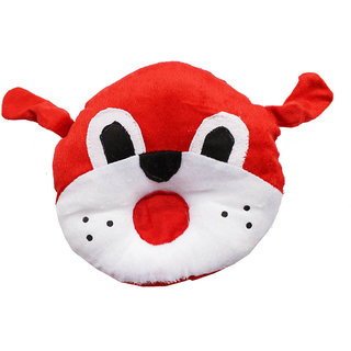 Neck Support Baby Pillow In Red And White Color - 5099836