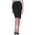 Rigo Solid Black Pencil Skirt For Women
