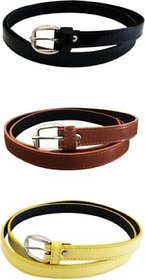 MAYANK ENTERPRISES Girls Casual, Party, Evening, Formal Black, Brown, Yellow Artificial Leather, Fabric Belt