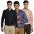 VAN GALIS FASHION WEAR Multicoloured FULL SLEEVES COTTON SHIRT FOR MENS - PACK OF 3