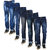 Van Galis Men's Multicolor Regular Fit Jeans (Pack Of 6)