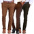 VAN GALIS FASHION WEAR MULTICOLOURED COTTON TROUSER FOR MENS- PACK OF -3