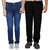 Van Galis Fashion Wear Smart Combo of 1 Blue Jeans With1 Black Lower For Men Pack OF-2