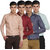 VAN GALIS FASHION WEAR Multicoloured FULL SLEEVES COTTON SHIRT FOR MENS - PACK OF 4