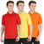 Van Galis Fashion Wear Combo of Multicoloured Polo T-shirts For Mens- Pack of 3