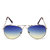 Combo of Sunglasses With Sky Blue Aviator and Yellow Aviator With Golden Rim