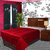 Just Linen 300 TC 100% Cotton Sateen Self Striped, Crimson Red Color, Single Size AC Comforter