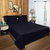 Just Linen 300 TC 100% Cotton Sateen Pencil Striped, Navy Color, King Size Flat Bedsheet with Pillow Covers