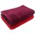 Home Berry 450 GSM Maroon  Red hand Towels (32cmX46cm)(Pack of 2)