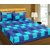 Luxmi Multi Check Design cotton Double Bed sheets with 2 pillow covers- Blue