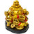 only4you bFeng Shui Home Decoration Laughing Buddha Sitting on Wealth Chair Showpiece (Polyresin, Gold)