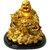 only4you Feng Shui Wealth Laughing Buddha Sitting on Coins with Ingot  (Polyresin, Gold)