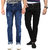Van Galis Fashion Wear Combo Of Blue And Brown Thread Denim Jeans For Mens- Pack of 2