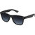 Laurels Woods UV Protected Wood Finish Wayfarer  Sunglasses - Blue Lens - Ls-Wd-030202