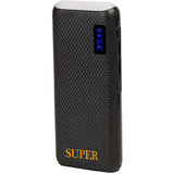 Super Top Light with Percentage Indicator 10000 mah PowerBank (Black)
