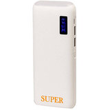 Super top light with percentage indicator 10000 mah power bank (white)