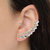 JewelMaze Gold Plated White Austrian Stone Ear Cuffs Earrings-AAB1491
