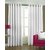 White colored set of 2 polyster 7ft  door curtains
