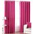 Pink colored set of 2 polyster 7ft  door curtains