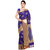 Varkala Silk Sarees Blue Art Silk Self Design Saree With Blouse