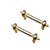 SmartShophar 2 Pcs Pipe Handle Amor Brass 8 Inches Gold Silver Kitchen amp Home