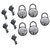 Smart Shophar Sidra Hunk 50 mm Padlock Silver Door Lock (5 pcs)