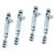 Smart Shophar Square Section Tower Bolt 4 Pcs Stainless Steel 10 Inches Silver