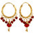 22Kt Gold Polish Sempiternal Hoop Earring Multicolor Ethnic EverydayWorkwear By CreateAwitty