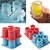 4-Cup Whiskey Cocktail Ice Cube Shot Shape Shooters Glass Freeze Molds Maker Tray Party ice cream  - Random Colour