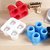 4-Cup Whiskey Cocktail Ice Cube Shot Shape Shooters Glass Freeze Molds Maker Tray Party ice cream  - Random Colour