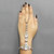 JewelMaze Gold Plated White Glass Stone Chain Hand Harness-FAJ0115