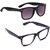 Combo Of Sunglasses With Black Wayfarer And  Transparent Wayfarer Style In Black