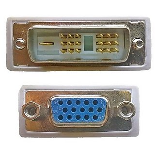 Dvi D 18 1 Pin Single Link Male To Vga Female Adapter Coupler Converter Buy Online At Shopclues Com