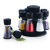 Ankur Revolving Spice Rack / Masala Rack, Black ABS Plastic Box 8-Jars