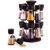 Ankur Revolving Spice Rack / Masala Rack, Brown ABS Plastic Box 16-Jars