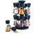 Ankur Revolving Spice Rack / Masala Rack, Black ABS Plastic Box 16-Jars