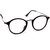 TheWhoop New Style Full Black Round Eyeglasses Spectacle Sunglasses