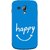 FUSON Designer Back Case Cover for Samsung Galaxy S Duos 2 S7582 :: Samsung Galaxy Trend Plus S7580 (Blue Background Themes Stay Happy White Font)