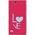 FUSON Designer Back Case Cover for Sony Xperia C4 Dual :: Sony Xperia C4 Dual E5333 E5343 E5363 (Best Gift For Valentine Friends Lovers Couples Baby Pink Red )