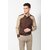 Dazzio Men's Brown Smart Casual Shirt