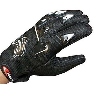love4ride Knighthood Full Finger Protective Riding Gloves for Bikers - Black Colour