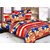 K Decor set of 3 poly cotton 3D bed sheets 6 pillow covers