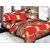 K Decor set of 3 poly cotton 3D bed sheets 6 pillow covers