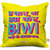 indigifts Valentines Day Cushion Cover Satin Yellow 16x16 inches Set of 1