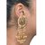Meia Gold Plated Brown Alloy Dangle Earrings For Women