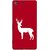 FUSON Designer Back Case Cover for Sony Xperia M5 Dual :: Sony Xperia M5 E5633 E5643 E5663 (Illustration Silhouette Majestic Standing Reindeer)