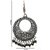 muccasacra (Combo of Four) Trendy Antique Silver finish With Black Beads Jhumki earring