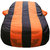 Autofurnish Stylish Orange Stripe Car Body Cover For Honda Amaze -  Arc Blue