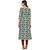 Janasya Women's Beige Cotton A-Line Floral Print Kurta