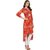 Janasya Women's Multicolor Rayon High Low Hemline Abstract Print Kurta